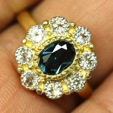 Cargar imagen en el visor de la galería, Anillo Topacio London Blue Gold
