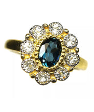 Cargar imagen en el visor de la galería, Anillo Topacio London Blue Gold
