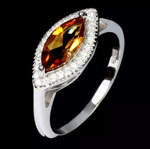 Load image into gallery viewer, Citrine and White Topaz Ring