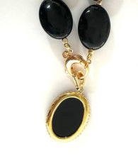 Load image in gallery viewer, Black Agates and Cameo Necklace