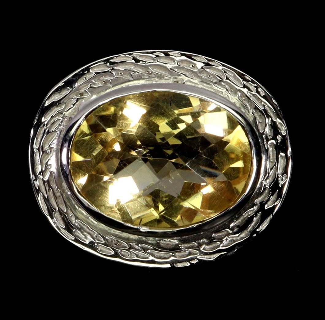 Anillo Ovalado Citrino