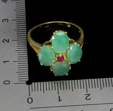 Cargar imagen en el visor de la galería, Anillo Flor Esmeralda y Rubí

