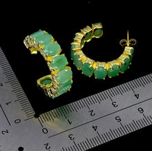 Cargar imagen en el visor de la galería, Aros Argolla Esmeralda
