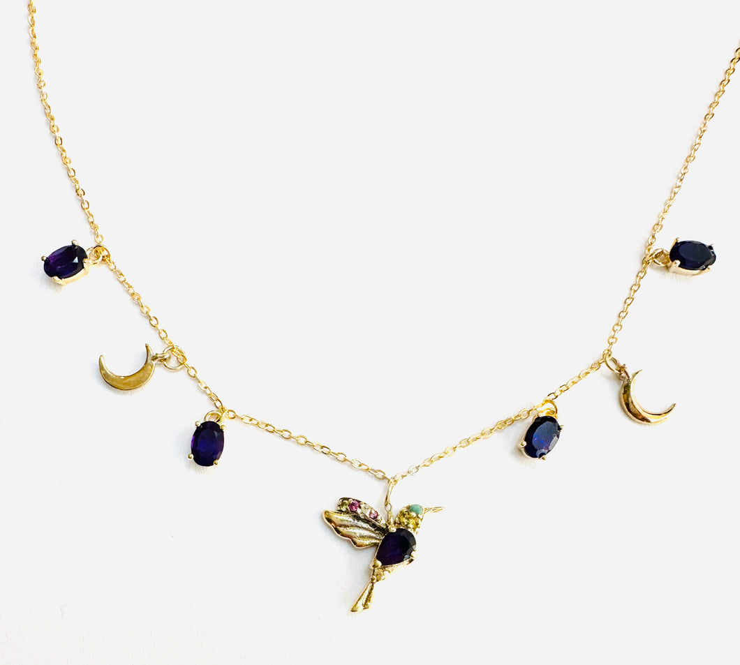 Collar Colibrí Amatista