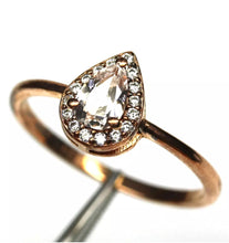 Load image into gallery viewer, Morganite and White Topaz Ring
