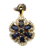 Cargar imagen en el visor de la galería, Colgante Flor Zafiro Gold
