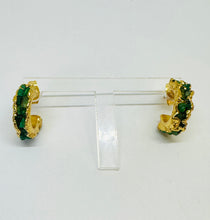 Cargar imagen en el visor de la galería, Aros Argolla Esmeralda Colombia
