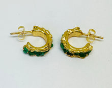 Cargar imagen en el visor de la galería, Aros Argolla Esmeralda Colombia
