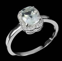 Upload an image to the gallery viewer, White Topaz Aquamarine Ring / Size 6 (12)