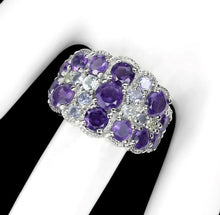 Load image in the gallery viewer, Amethyst, Tanzanite, Aquamarine and Peridot Ring / Size 7,5 (16)