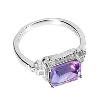 Load image in the gallery viewer, Amethyst and White Topaz Ring / Size 7 (14)