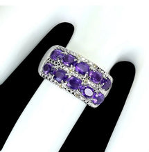 Load image in the gallery viewer, Amethyst and Yellow Sapphire Ring / Size 7 (14)