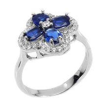 Load image in the gallery viewer, Kyanite and White Topaz Ring 6,5 (13)