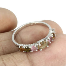 Upload an image to the gallery viewer, Medium Tourmaline Band Ring / Size 8 (17)