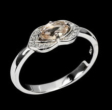 Cargar imagen en el visor de la galería, Anillo Morganita y Topacio Blanco Silver / Talla 7 (14)
