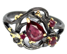 Upload an image to the gallery viewer, Black Rhodinated Ruby Ring / Size 9 (19)