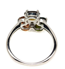 Upload an image to the gallery viewer, Colored Tourmaline Trio Ring / Size 7,5 (15)