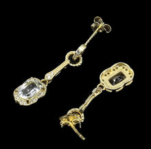 Load image in the gallery viewer, Aguamarina Gold Earrings