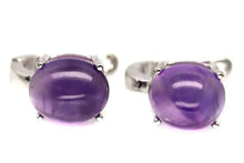 Load image in the gallery viewer, Cabochon Cut Amethyst Earrings