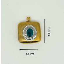 Cargar imagen en el visor de la galería, Colgante Esmeralda Sintética y Topacio Blanco “Colección Assembled”

