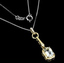 Load image in gallery viewer, Aquamarine Gold Pendant