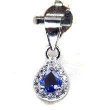 Load image in the gallery viewer, Tanzanite and White Topaz Drop Pendant