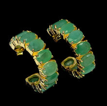 Cargar imagen en el visor de la galería, Aros Argolla Esmeralda
