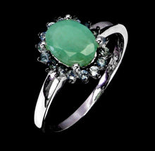 Cargar imagen en el visor de la galería, Anillo Esmeralda y Zafiro
