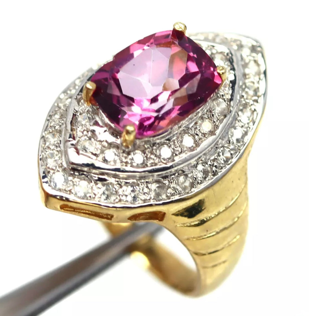 Anillo Topacio Rosa Mística