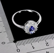 Cargar imagen en el visor de la galería, Anillo Tanzanita y Topacio Blanco
