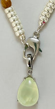 Load image in gallery viewer, Colorful Tourmaline Necklace and Prehnite Pendant