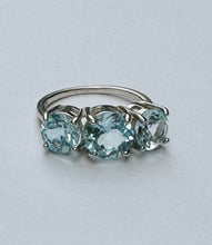 Upload an image to the gallery viewer, Sky Blue Topaz Tricillo Ring / Size 7,5 (15)
