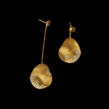 Load image in gallery viewer, Gold Asymmetric Hoops