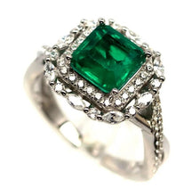 Load image in the gallery viewer, Green Quartz and White Topaz Ring / Size 6 (12)