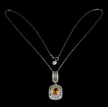 Load image in gallery viewer, Citrine and White Topaz Pendant