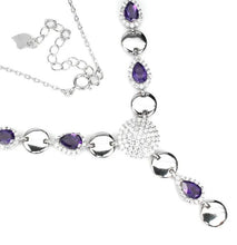 Load image in gallery viewer, Amethyst and White Topaz Necklace
