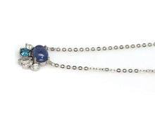 Load image in gallery viewer, Tanzanite, Sky Blue Topaz and White Topaz Necklace