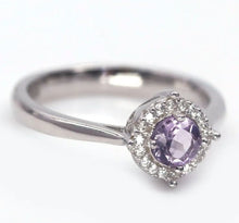 Load image in the gallery viewer, Amethyst and White Topaz Ring / Size 6 (12)