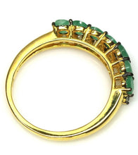 Load image in gallery viewer, Medium Double Emerald and White Topaz Ring / Size 7 (14)