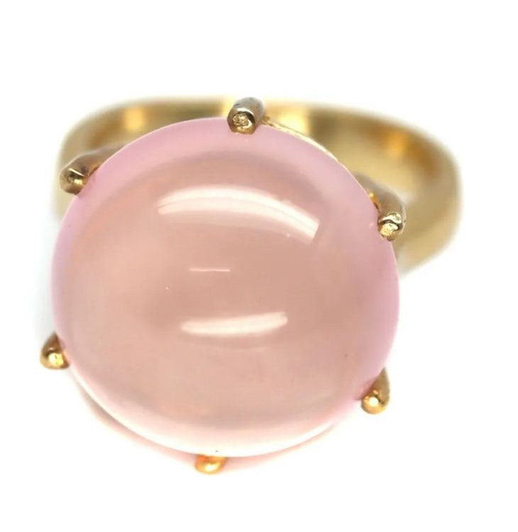 Anillo Cuarzo Rosado / Talla 6,5 (13)