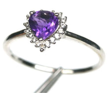 Load image in the gallery viewer, Amethyst and White Topaz Ring / Size 8 (17)