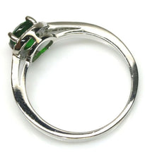 Load image in gallery viewer, Chrome Diopside and White Topaz Stackable Ring / Size 7 (14)