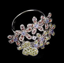 Load image in gallery viewer, Flower and Butterflies Ring / Size 8,5 (18)