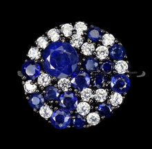 Load image in gallery viewer, Round Sapphire Ring / Size 8 (17)