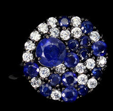 Load image in gallery viewer, Round Sapphire Ring / Size 8 (17)