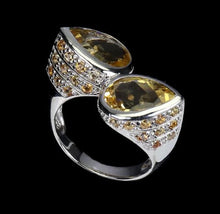 Load image in gallery viewer, Citrine and Yellow Sapphire Ring / Size 8 (17)