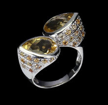 Load image in gallery viewer, Citrine and Yellow Sapphire Ring / Size 8 (17)