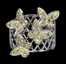Load image in gallery viewer, Yellow Sapphire Butterfly Ring / Size 7,5 (16)