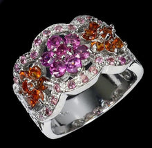 Load image in gallery viewer, Rhodolite and Red Sapphires Ring / Size 8 (17)