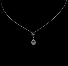Load image in gallery viewer, Aquamarine and White Topaz Pendant